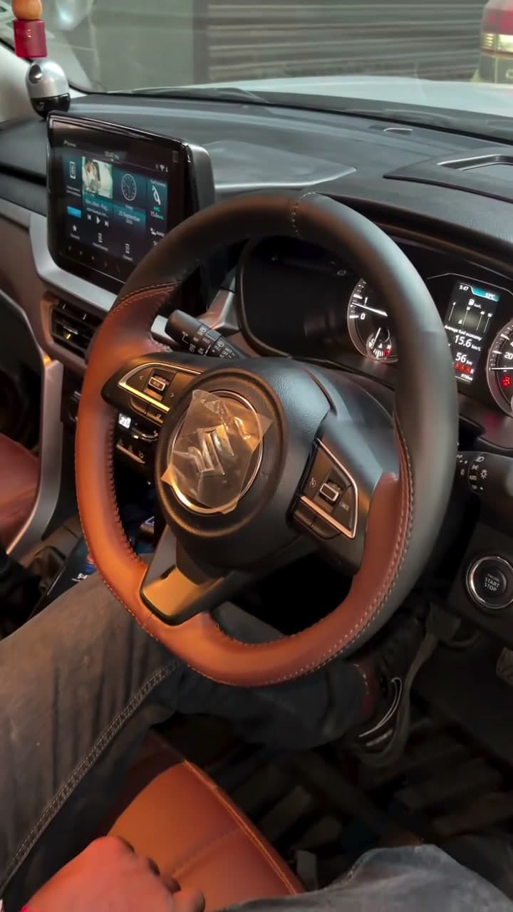 Double Tone Perforated Steering Cover for All Cars ⚡️